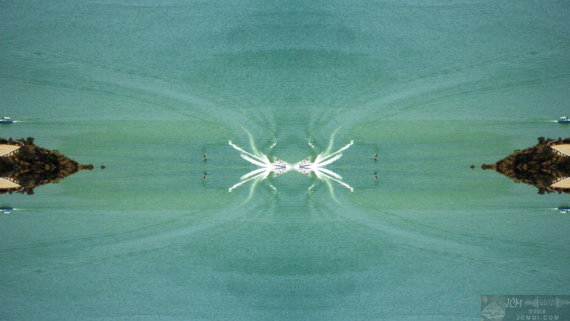 Castaic lake super scooper filming Quadroscopic